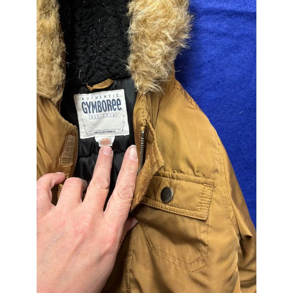 Gorpcore Toddler Gymboree Hooded Parka Jacket 12-18 Months Tan‎